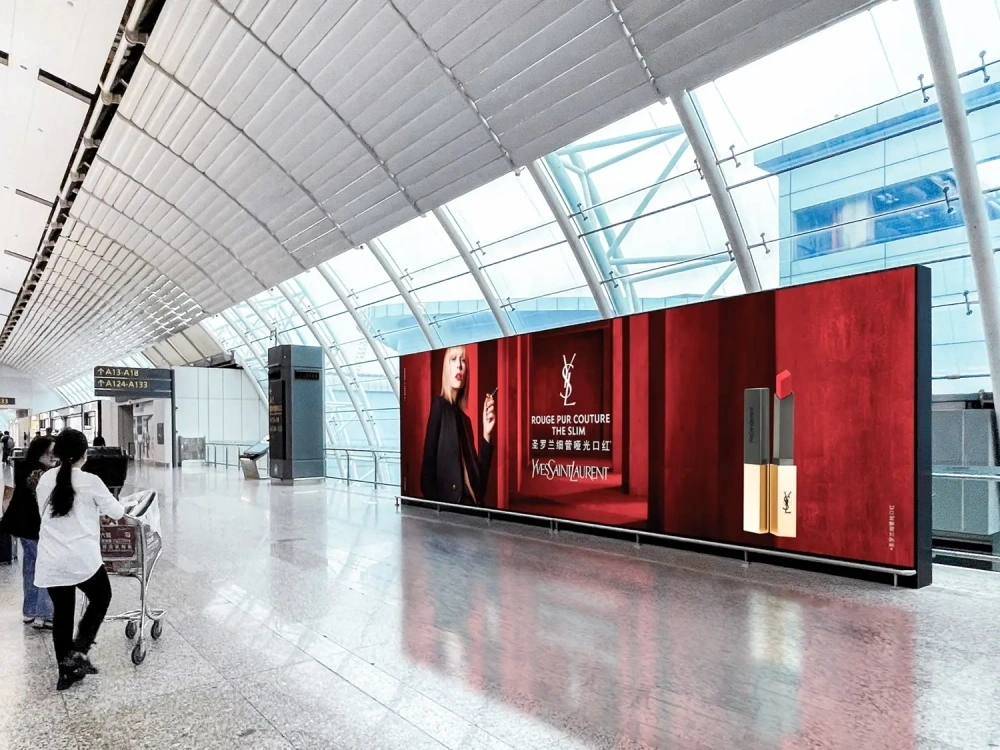 机场立式拉布灯箱